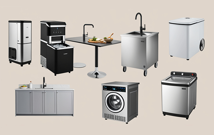 Costway Smart Kitchen Products and Ice Maker - Innovative Kitchen Solutions for Small Apartments.